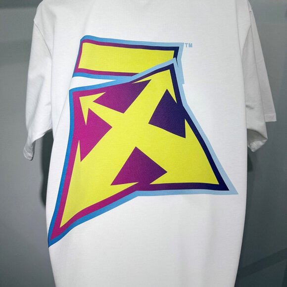 Off-White Colorful Arrow Graphic Print White T-Shirt - Picture 6 of 6